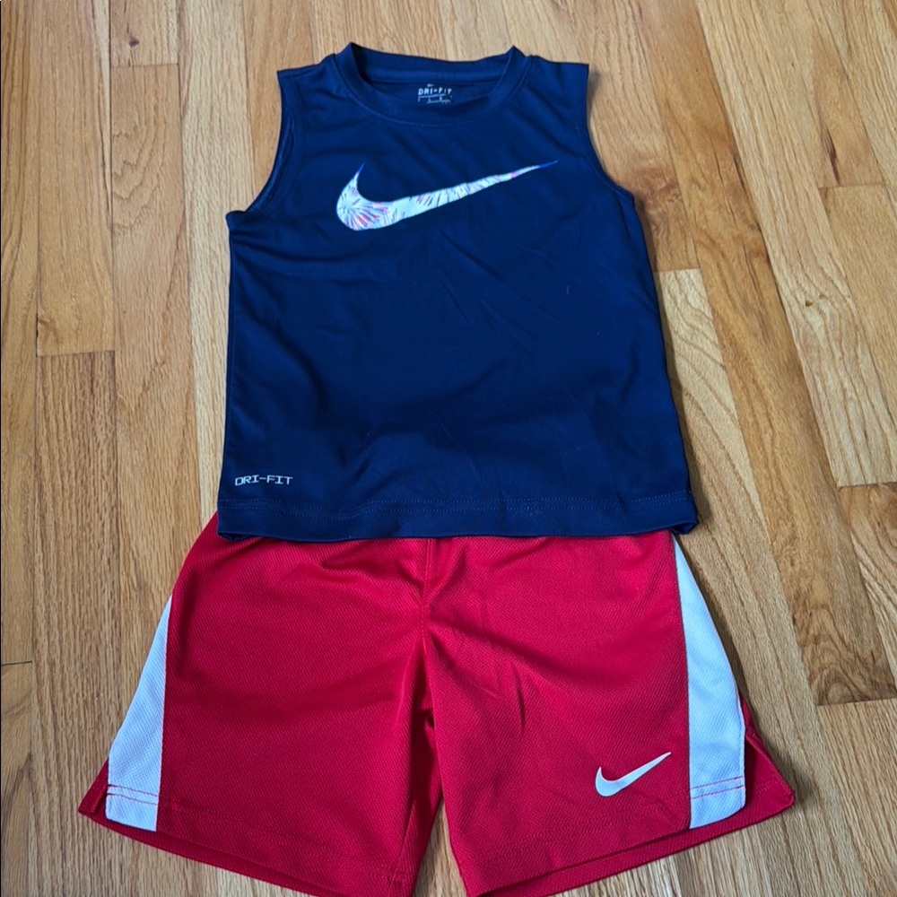 Nike Dri-Fit Navy and Red Athletic Set